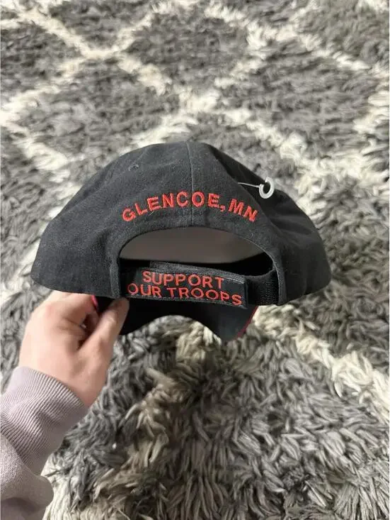 Vintage 90s Grail Sample USA Hat American Cap Trucker Post 5102 Black VFW New